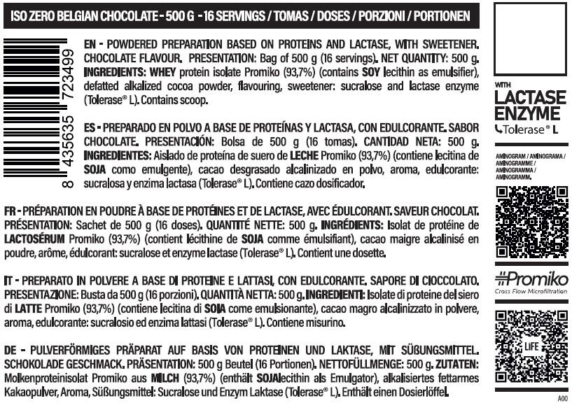 LIFE PRO ISOLATE ZERO 500G - Proteína Aislada Baja en Azúcar 2/3