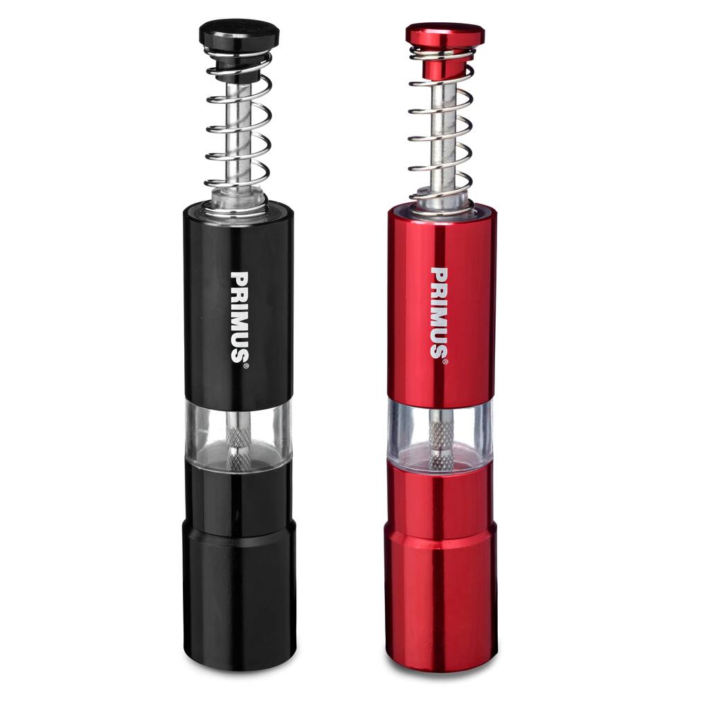 Salt and Pepper Mill Set Aluminium 2-Pack for Camping and Outdoor Cooking