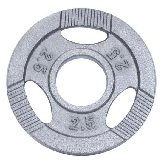 DISQUE OLYMPIQUE EN FONTE GRIS AVEC POIGNÉES 51MM | AU CHOIX DE 1,25KG À 20KG