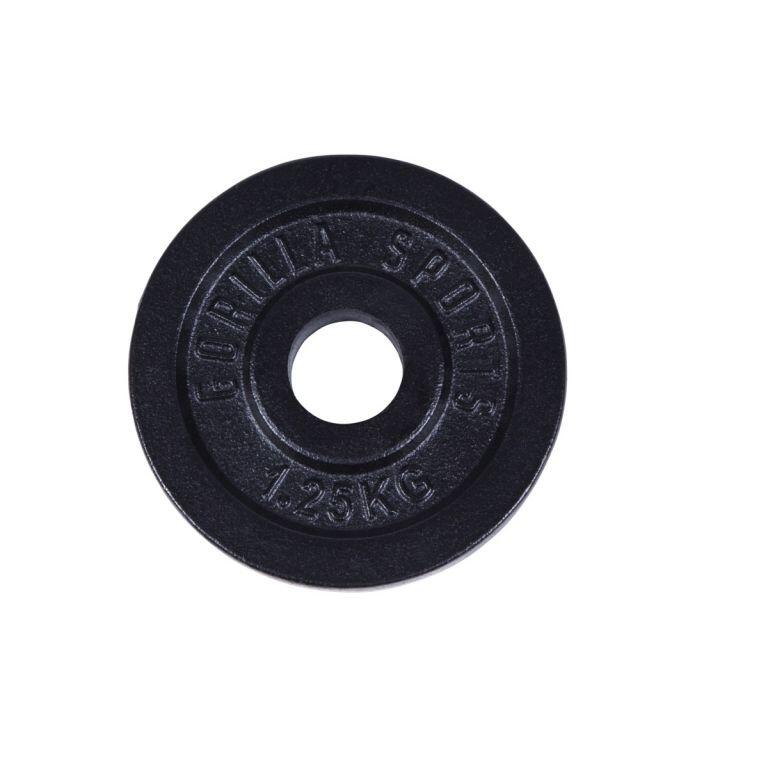 Gewichtsschijf - Halterschijf - 1.25 kg - Gietijzer Zwart - 30 mm 1/5