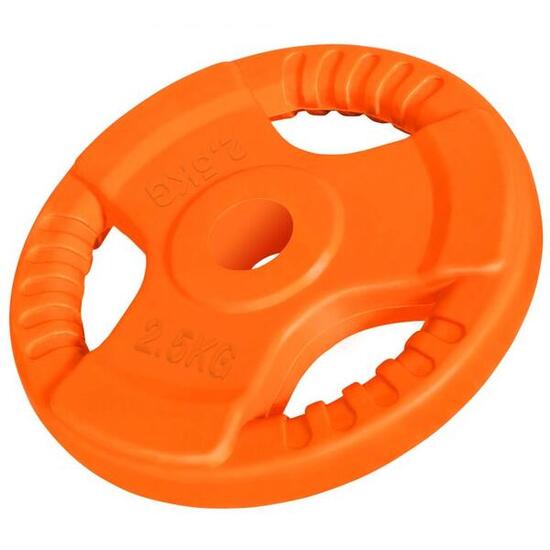 DISQUE DE MUSCULATION CAOUTCHOUC GRIP | DIAM 31MM | AU CHOIX DE 1,25KG À 25KG