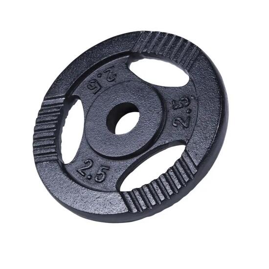 Obciążenie treningowe Gorilla Sports żeliwne typu Gripper 2,5kg, czarne
