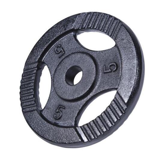 DISQUE DE MUSCULATION FONTE NOIR AVEC POIGNÉES 31MM | AU CHOIX DE 1,25KG À 20KG