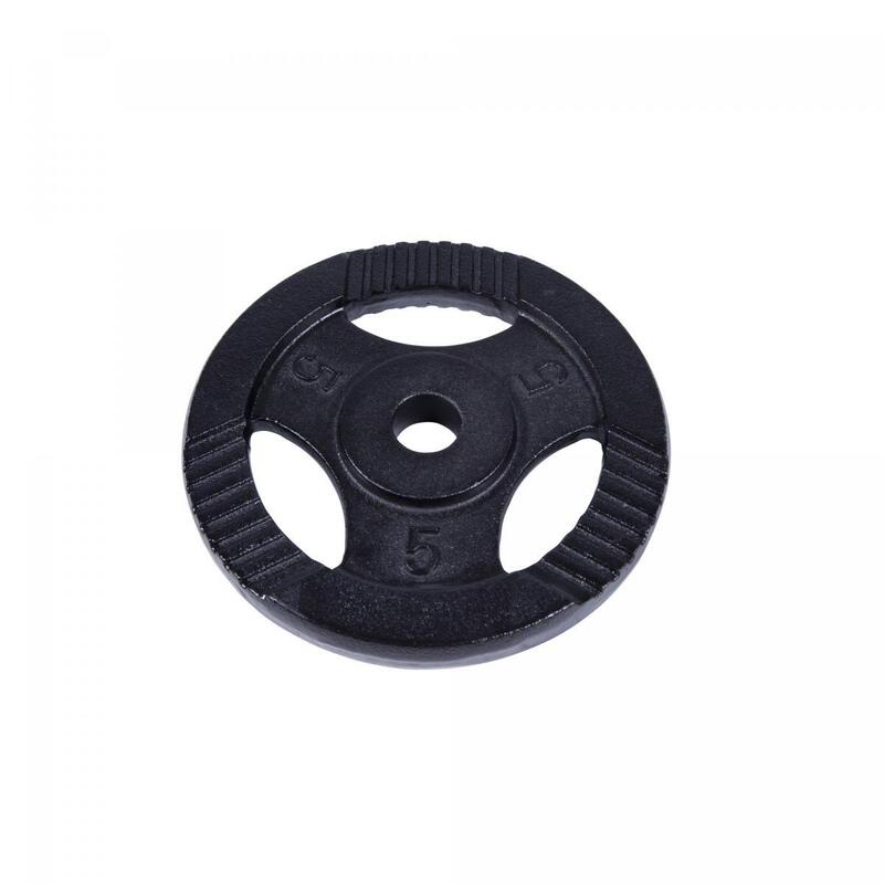 GORILLA SPORTS Hantelscheibe Guss Gripper Schwarz 0,5-20 KG
