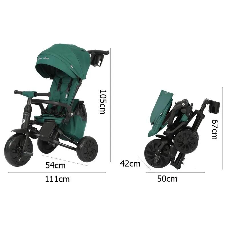 Driewieler - Kinder - Unisex - Qplay Nova Max - Converterend 3-in-1 - Groen 5/7