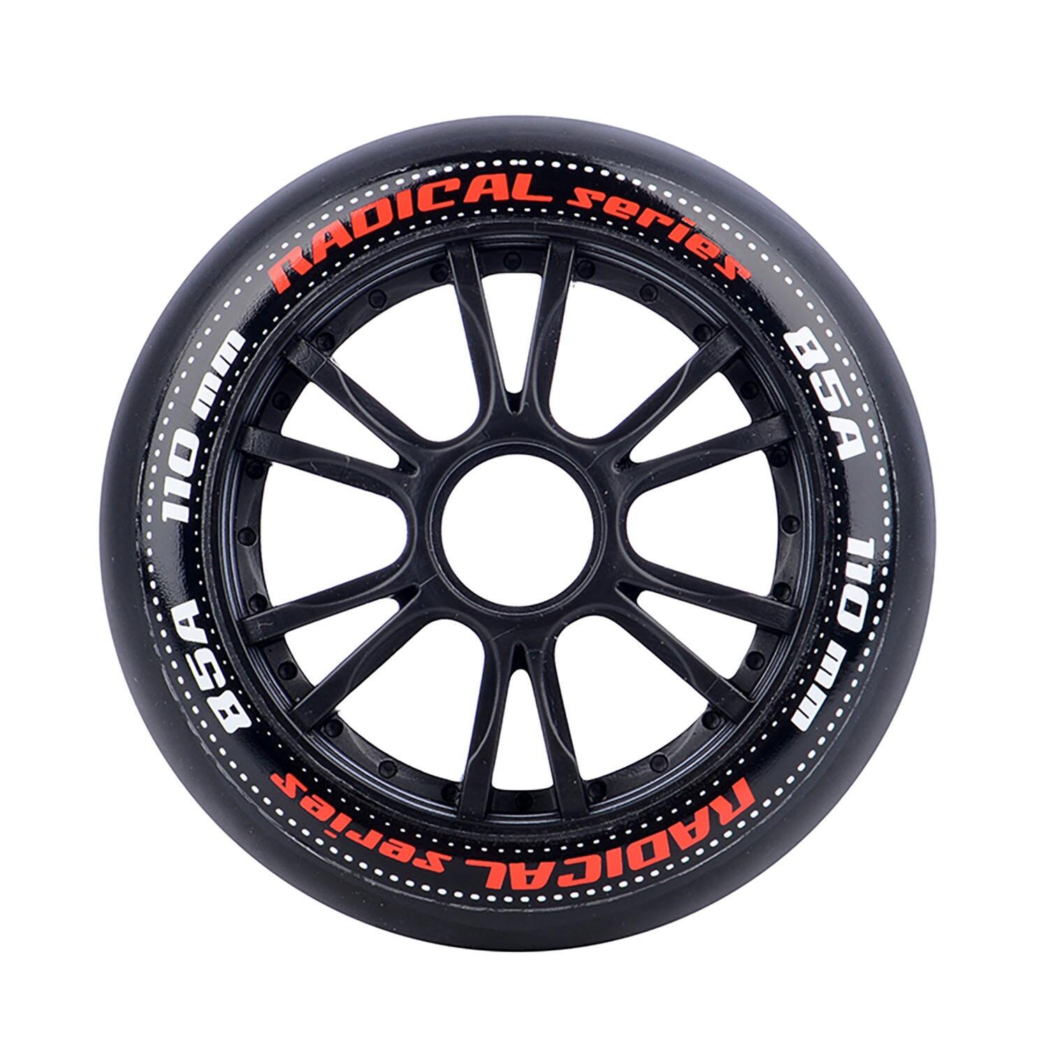 - Radical 86A - Wielen voor Skeelers - 110mm - 3 stuks - Zwart 4/4