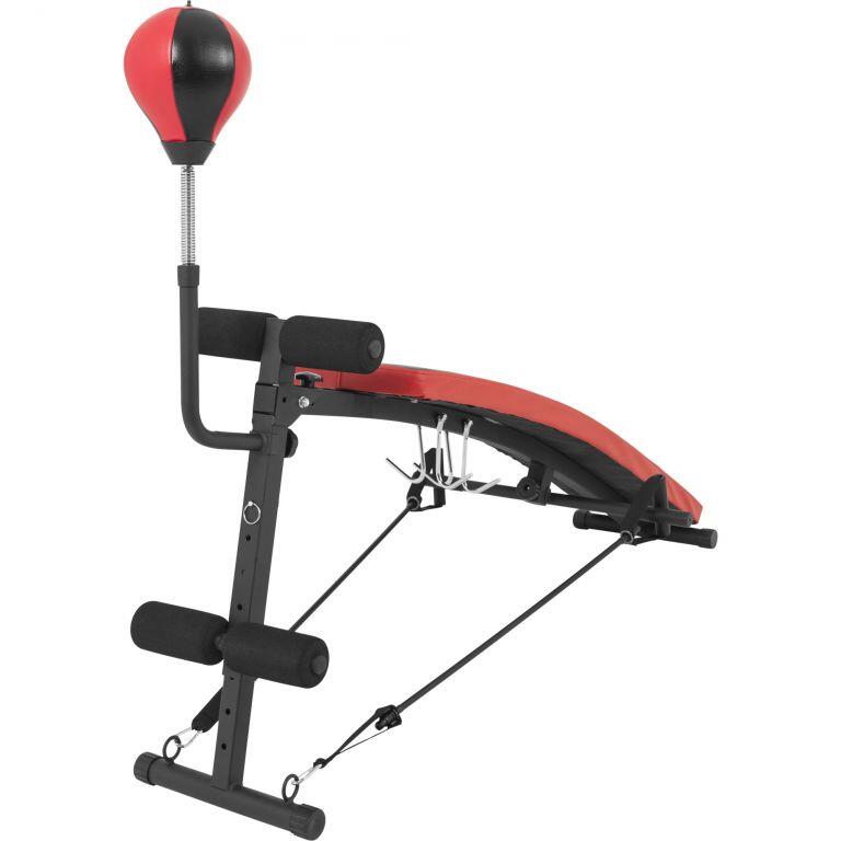 Gorilla Sports Buikspierbank - Fitnessbank - Inklapbaar - Met Boksbal & Kabels 7/7