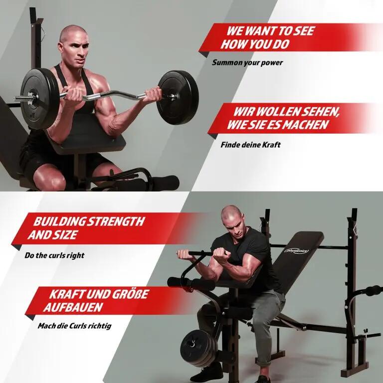 Banca multifunctionala cu scripete pentru tractiuni (lat pulldown) inclus, PHYSI