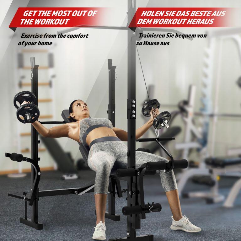Multifunkční- fitness - nastavitelná posilovací lavice 4/7