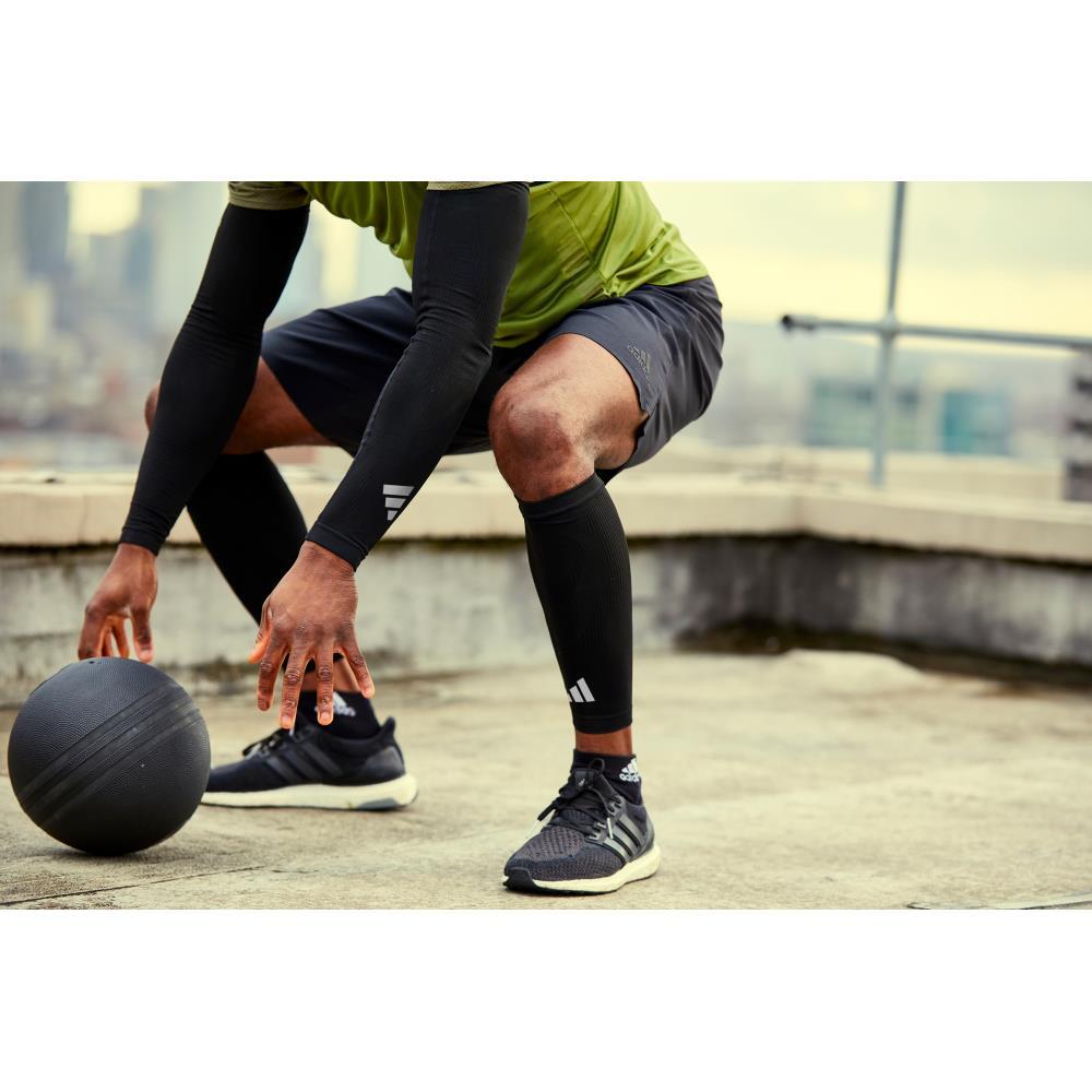 Nogawki kompresyjne na łydki Adidas - Compression Calf Sleeves - Black 6/7