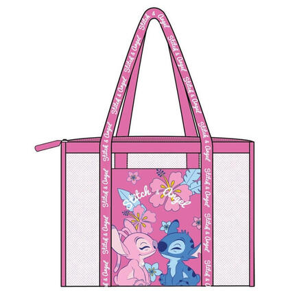 Stitch Kinder-Strandtasche aus Netzgewebe mit stabilen Griffen, blau