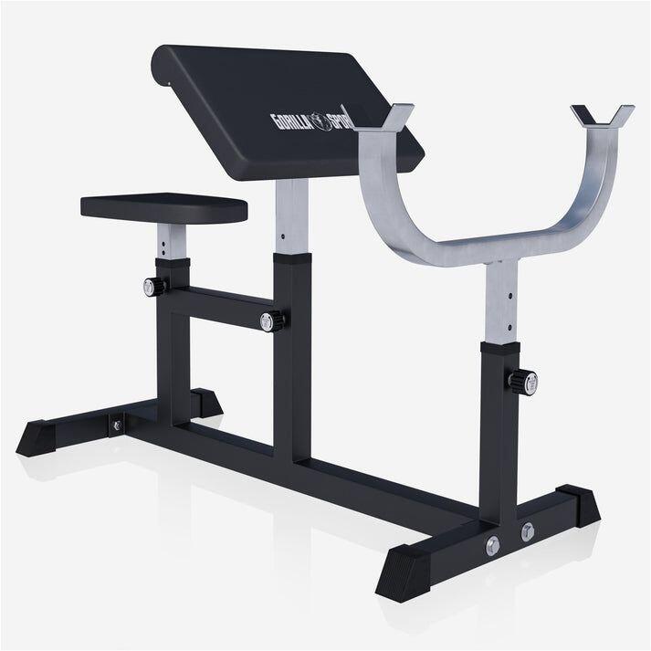 Curlbank in Schwarz/Weiß für effektives Armtraining 6/7