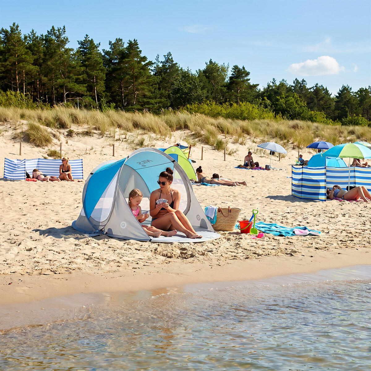 Tente de plage auto-constructible nils camp NC3142 11/12