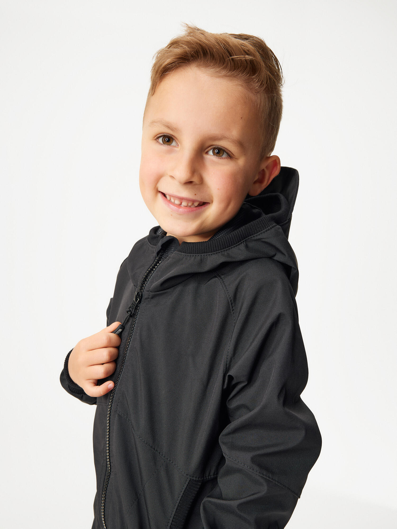 Ungefütterte Softshell-Jacke für Kinder Street, Schwarz 4/5