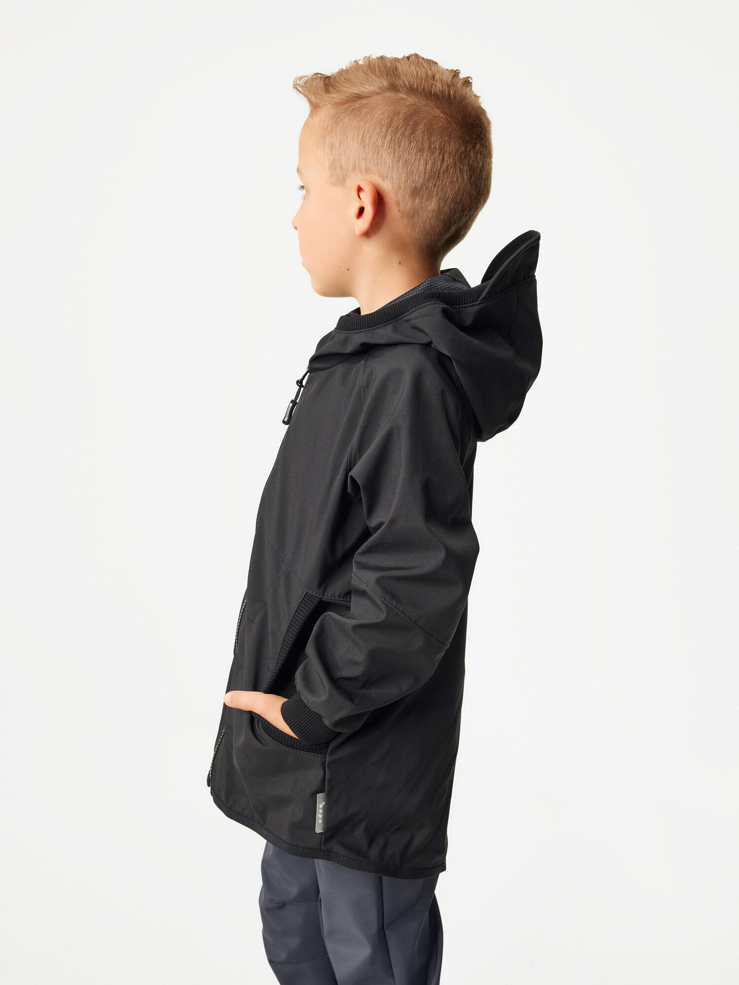 Ungefütterte Softshell-Jacke für Kinder Street, Schwarz 2/5