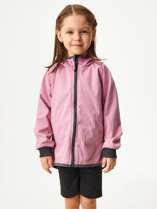 Elastische, ungefütterte Softshell-Jacke für Kinder Basic, Altrosa