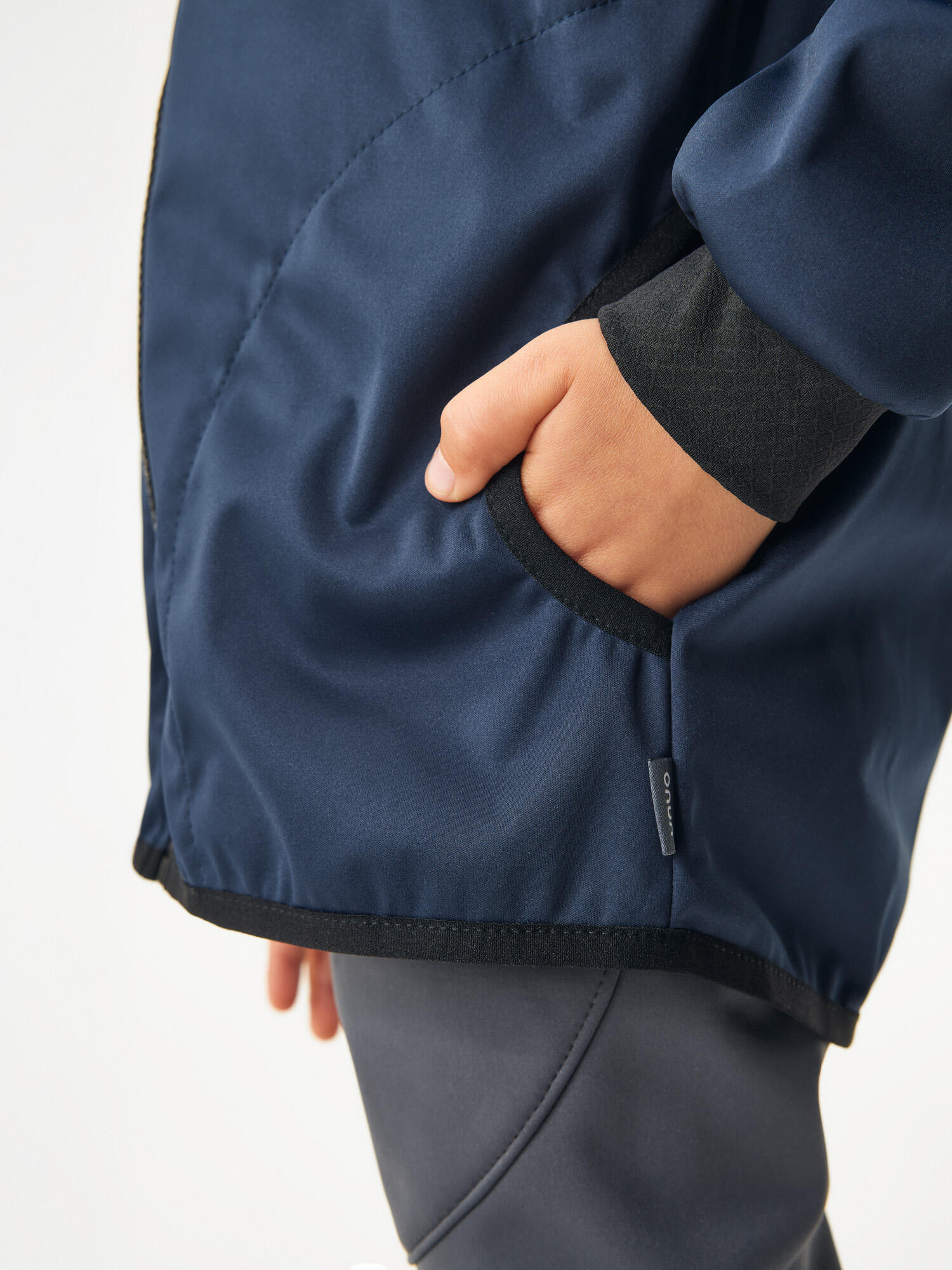 Dziecięca kurtka softshell bez ocieplenia elastyczna Basic, Tm. Niebiesko-czarny 5/7