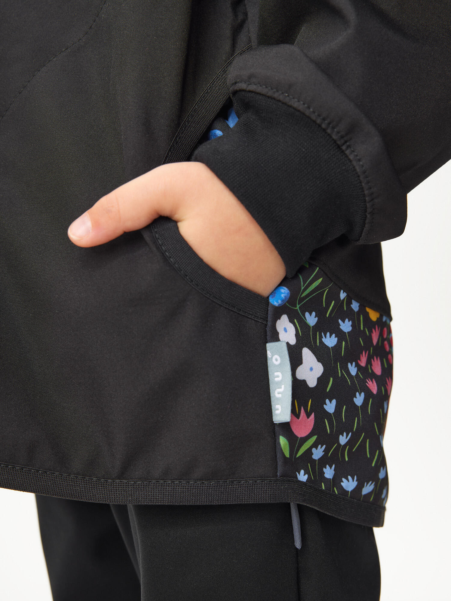 Ungefütterte Softshell-Jacke für Kinder Basic, Schwarz, Garten 4/7