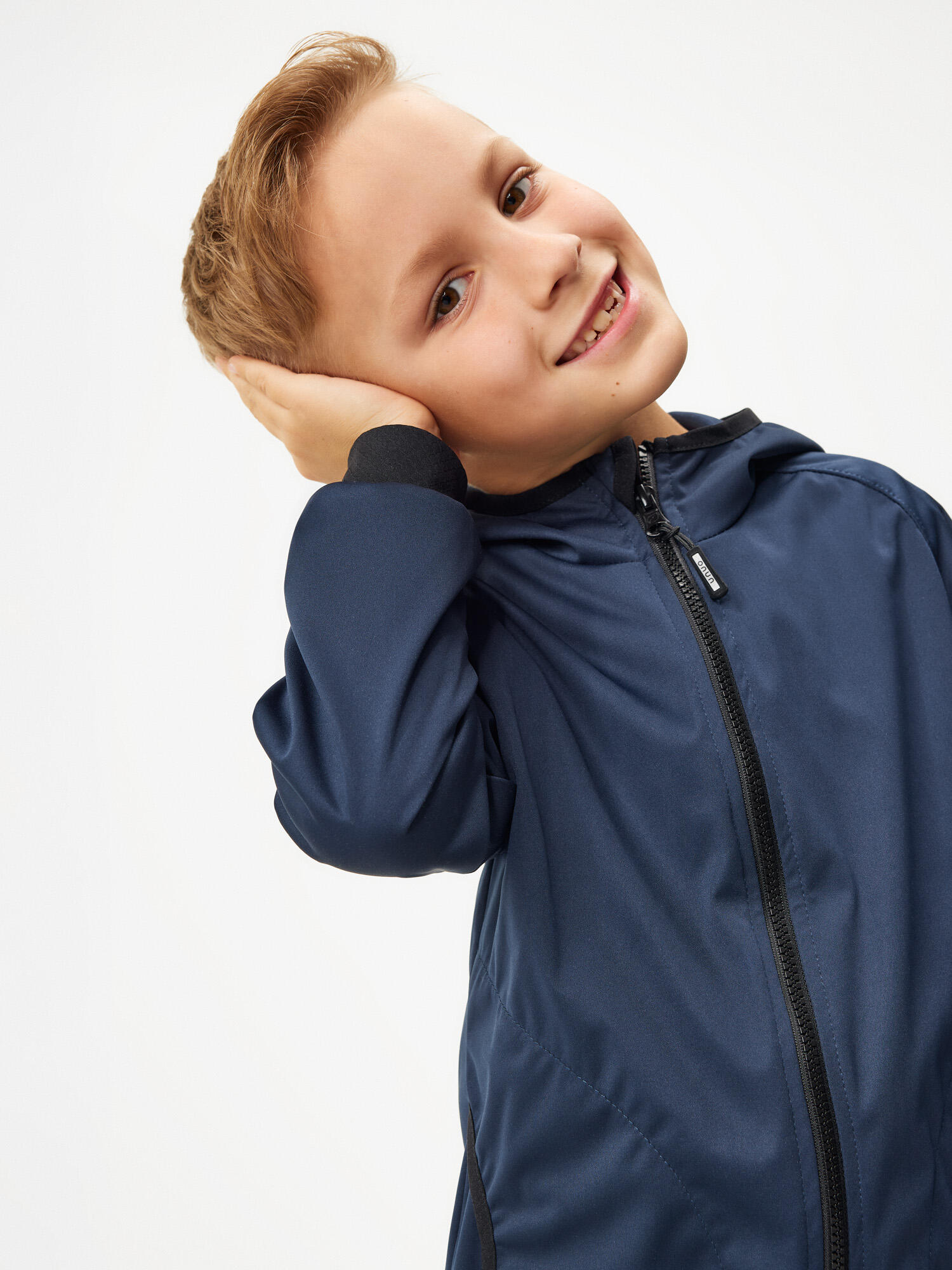 Dziecięca kurtka softshell bez ocieplenia elastyczna Basic, Tm. Niebiesko-czarny 4/7