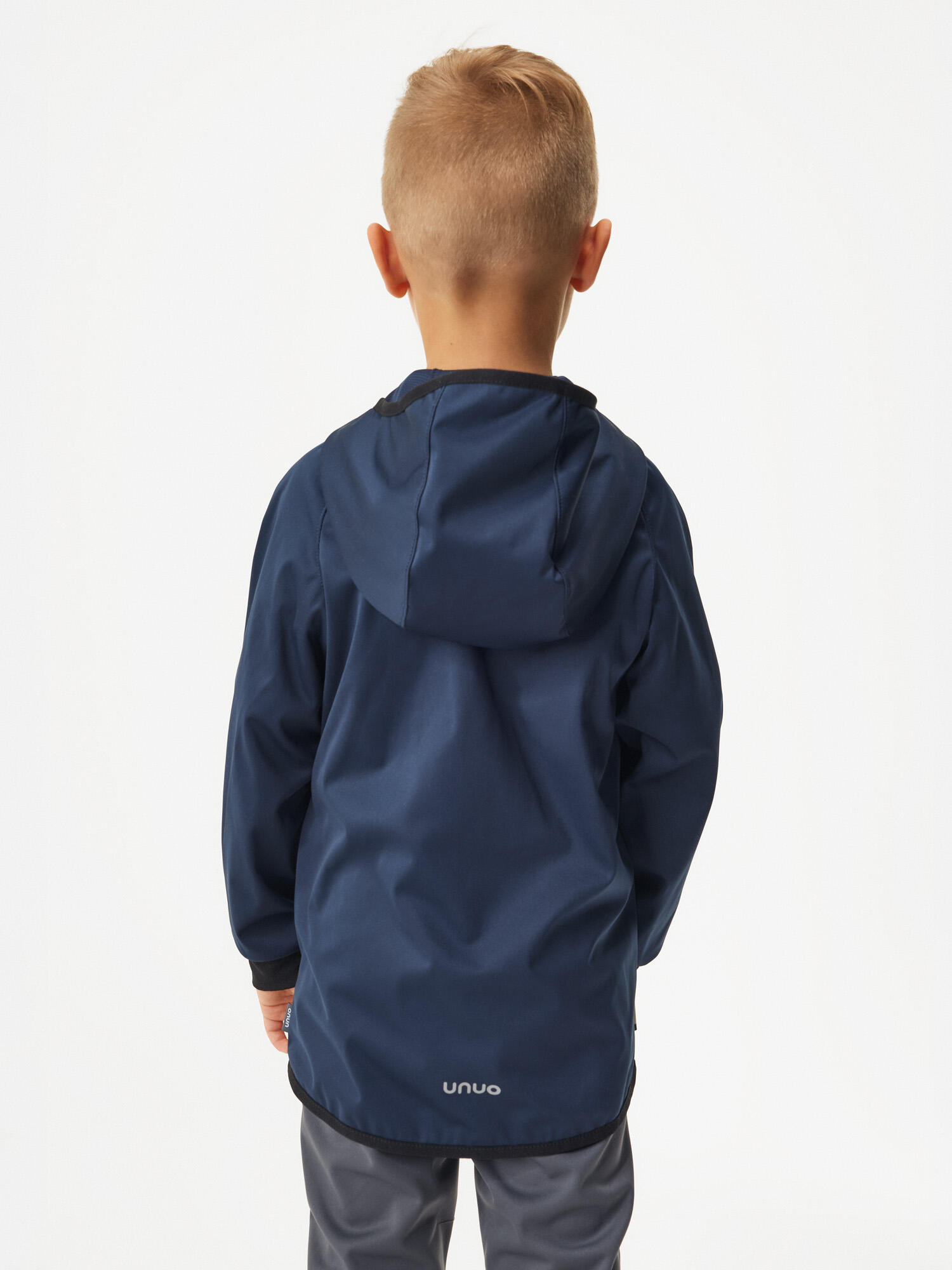 Dziecięca kurtka softshell bez ocieplenia elastyczna Basic, Tm. Niebiesko-czarny 3/7