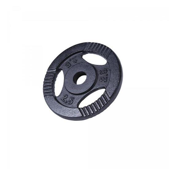 DISQUE DE MUSCULATION FONTE NOIR AVEC POIGNÉES 31MM | AU CHOIX DE 1,25KG À 20KG