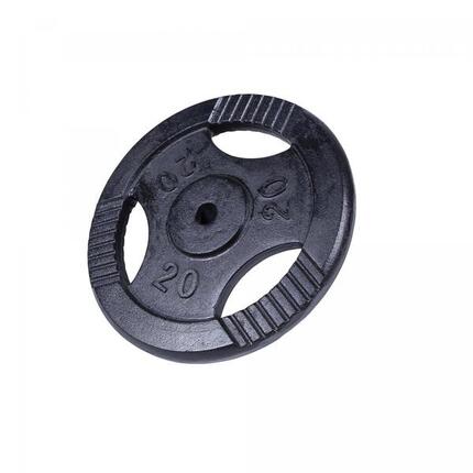 DISQUE DE MUSCULATION FONTE NOIR AVEC POIGNÉES 31MM | AU CHOIX DE 1,25KG À 20KG