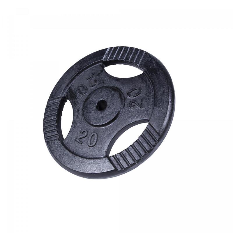 Disc din fontă cu manere ,negru de 20 kg 30/31 mm