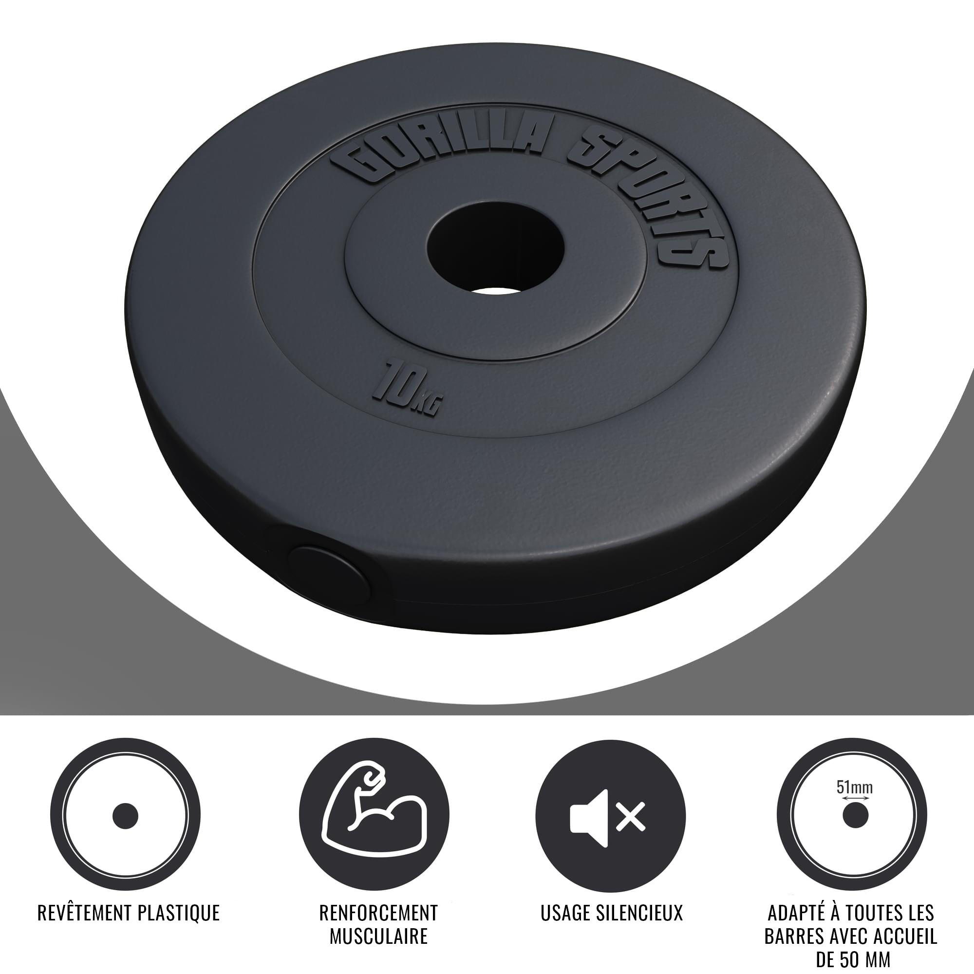 Lot de disques en plastique: 2 x 5 KG et 2 x 10 KG (30 KG) - 50/51mm | Poids ada 5/5