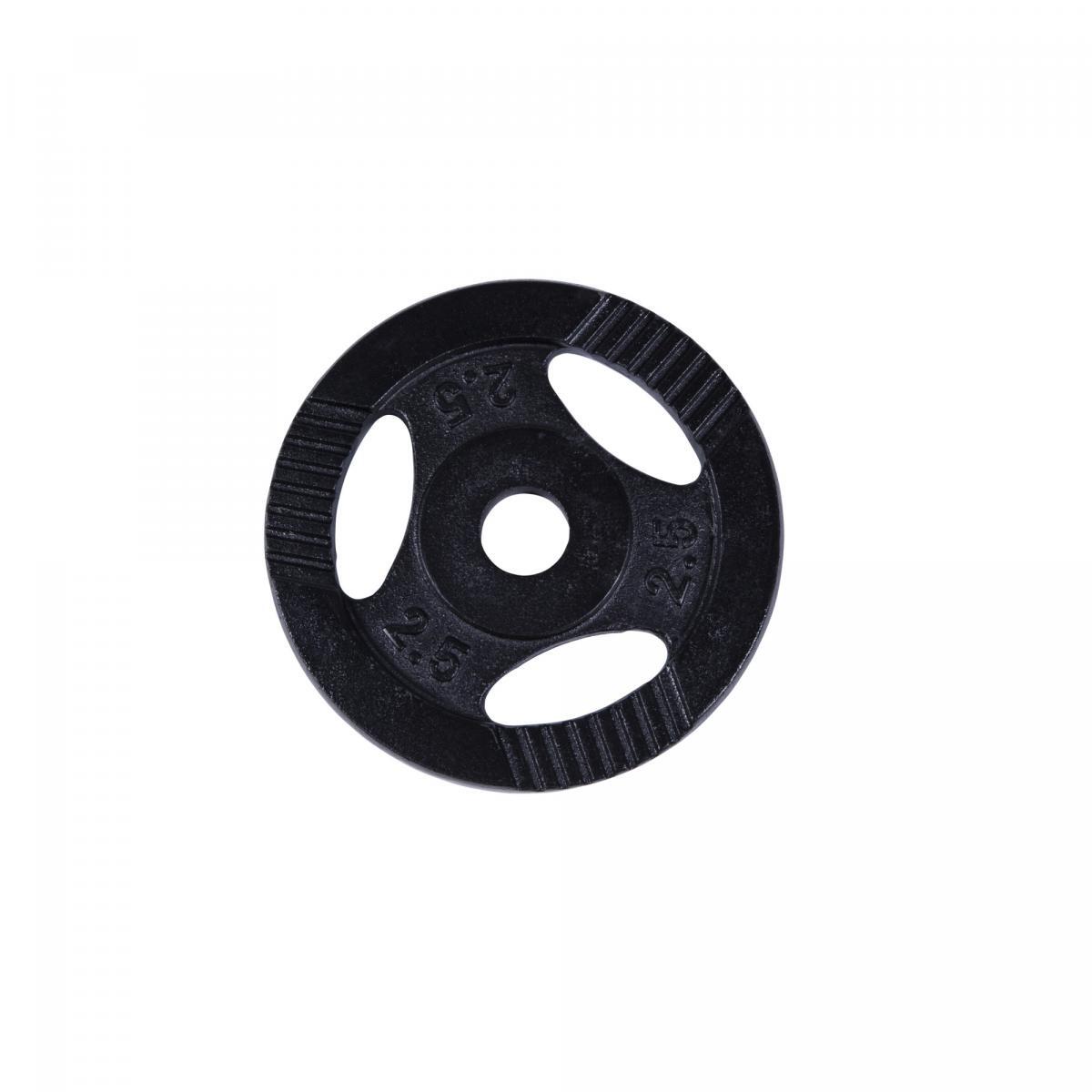 DISQUE DE MUSCULATION FONTE NOIR AVEC POIGNÉES 31MM | AU CHOIX DE 1,25KG À 20KG 2/5