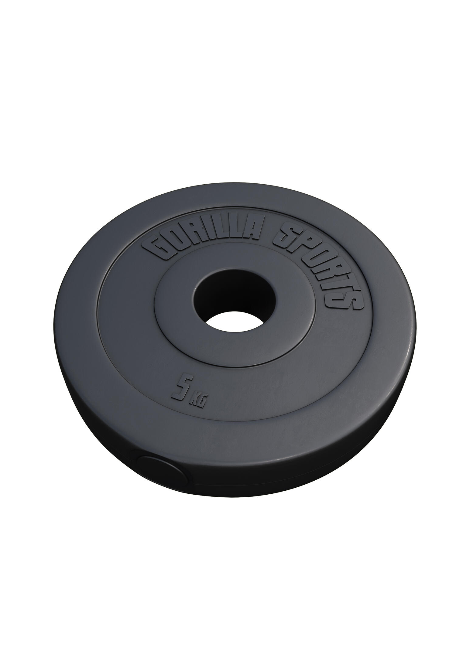 Disco Pesas Musculación Gorilla Sports Negro Plástico Diámetro50/51mm 4/5