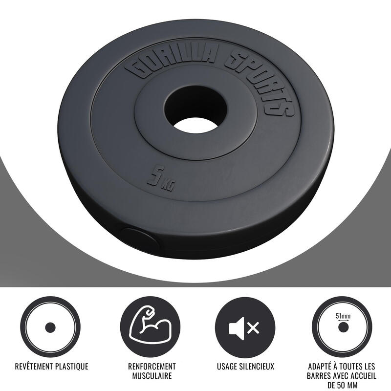 Discuri olimpice umplute cu ciment 1,25-15Kg 50/51mm