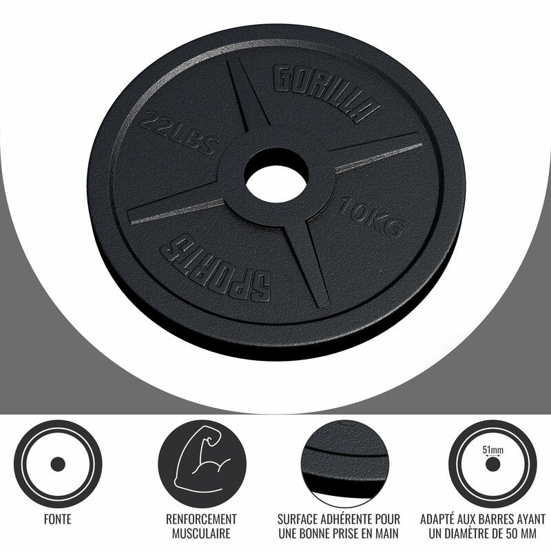 Disc Olympia fonta Ø 50/51 mm de la 1,25 la 25 Kg