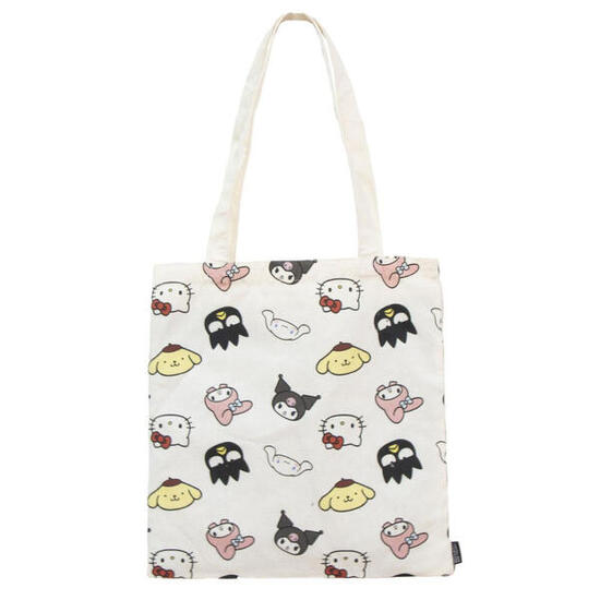 Sac à provisions Hello Kitty pour enfants, en polyester et coton, multicolore