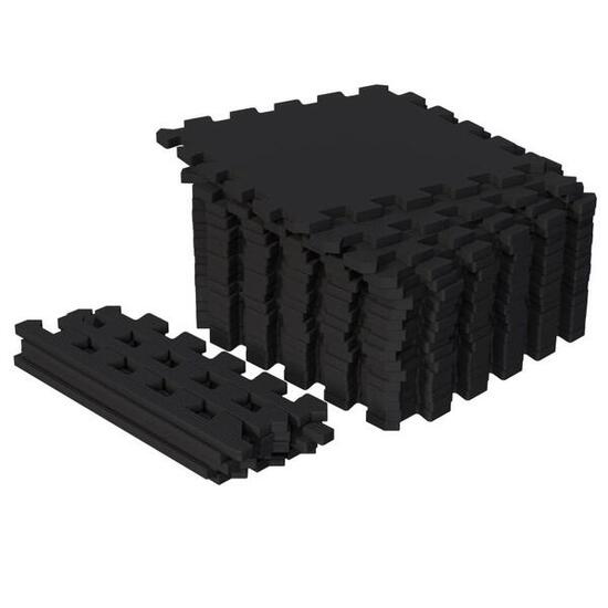 Tapis Mousse - 18 Pièces et Bords, 30x30 cm, Antidérapant, Tapis Protection Sol