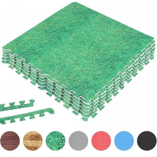 PACK 6 DALLES DE PROTECTION+12 BORDURES | FITNESS MUSCULATION | COLORIS AU CHOIX