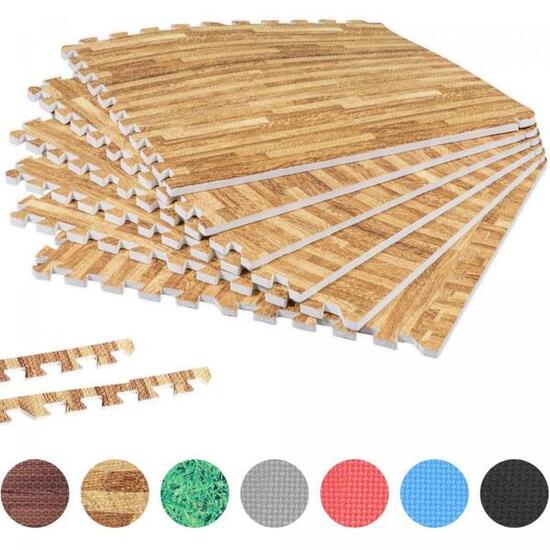 PACK 6 DALLES DE PROTECTION+12 BORDURES | FITNESS MUSCULATION | COLORIS AU CHOIX