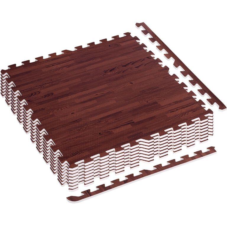 Set de 8 covorase de protectie, MOVIT®, 3m², lemn inchis