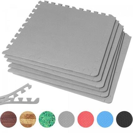 PACK 6 DALLES DE PROTECTION+12 BORDURES | FITNESS MUSCULATION | COLORIS AU CHOIX