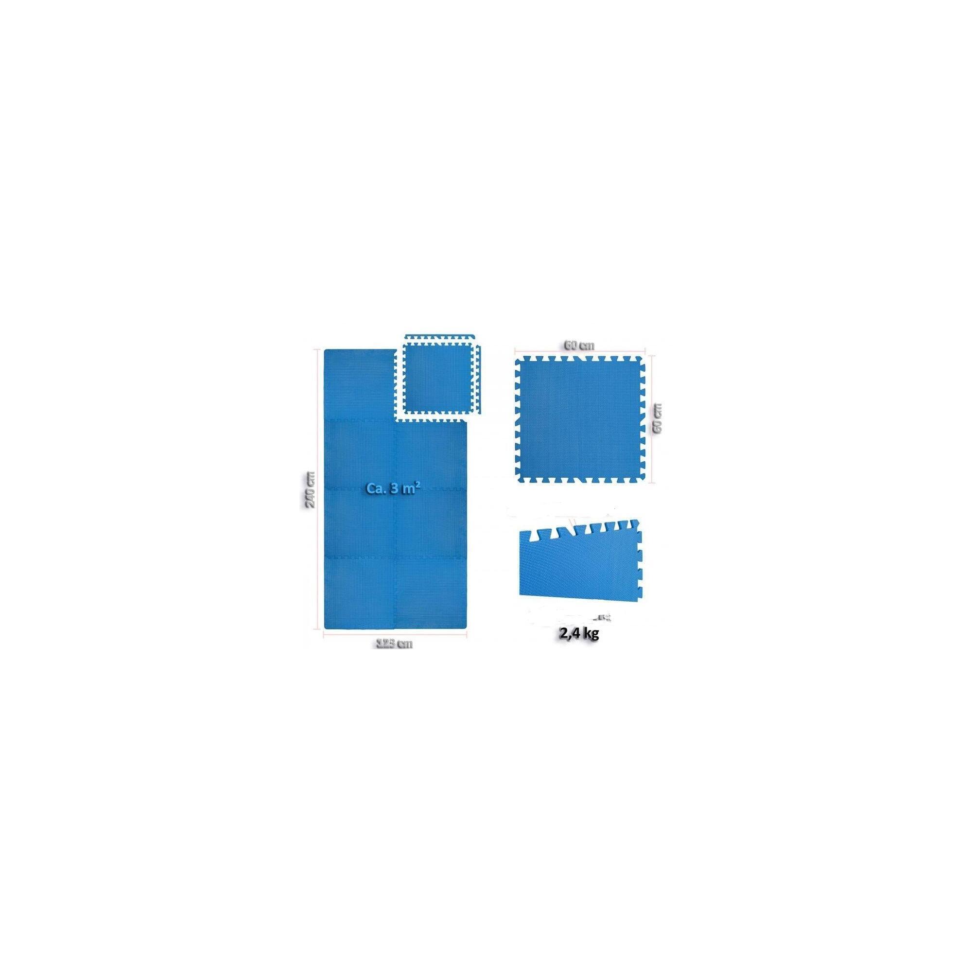 Set de 8 covorase de protectie, MOVIT®, 3m², lemn deschis