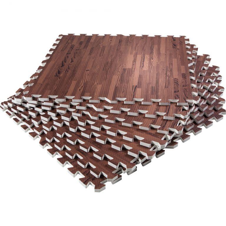 Vloermatten - Bescherming 8 stuks -  2,88 m2 - Donkere houtkleur 7/7