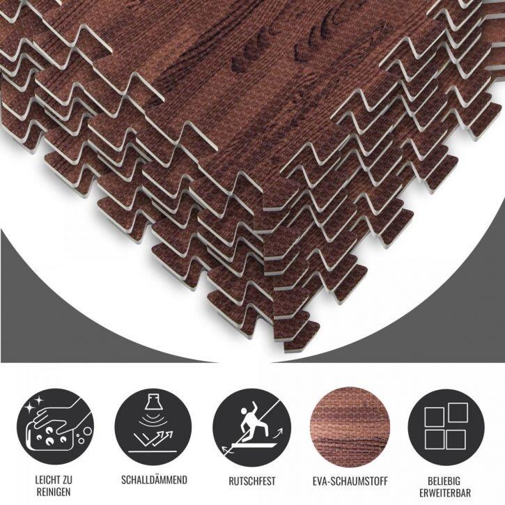 Saltea tip Puzzle 8 Buc, Lemn Închis