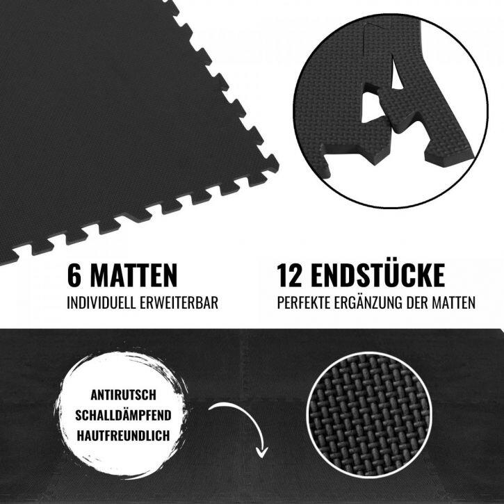 Schutzmattenset mit 6 Teilen + Endstücken 6/7