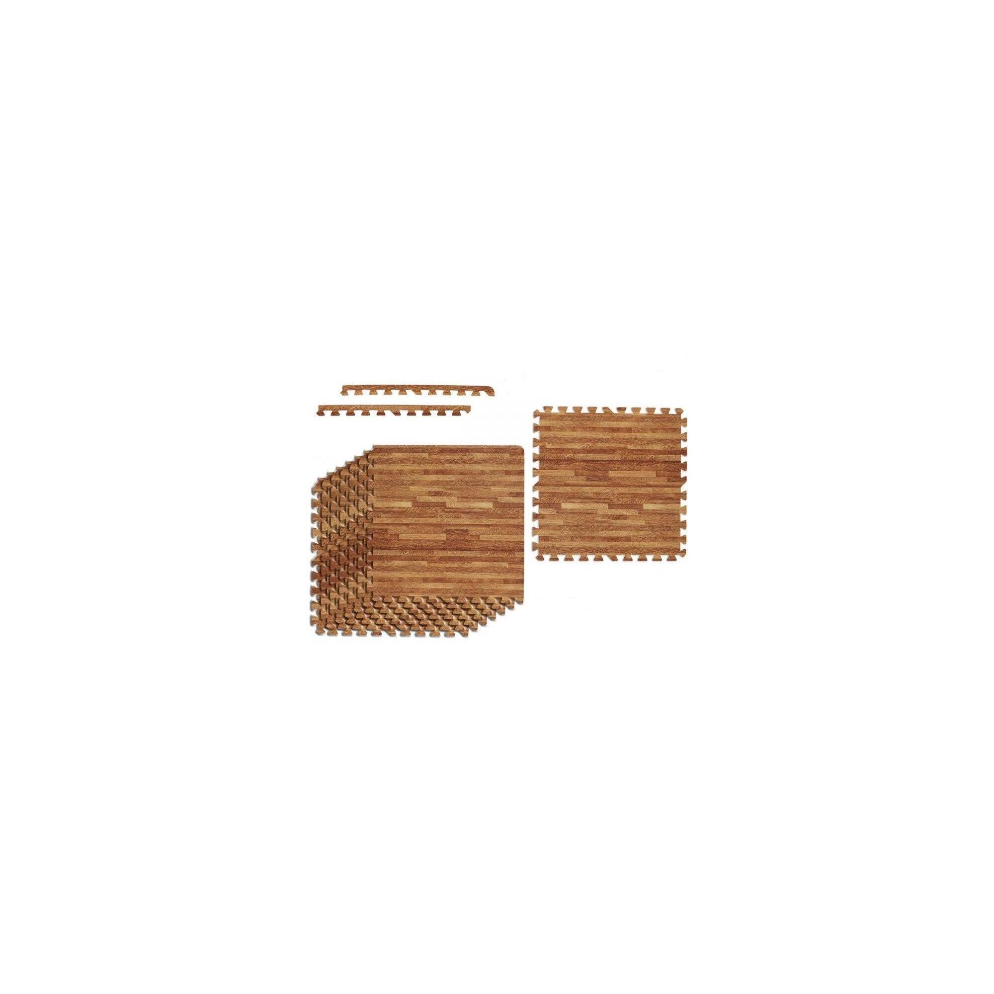 Set de 8 covorase de protectie, MOVIT®, 3m², lemn deschis