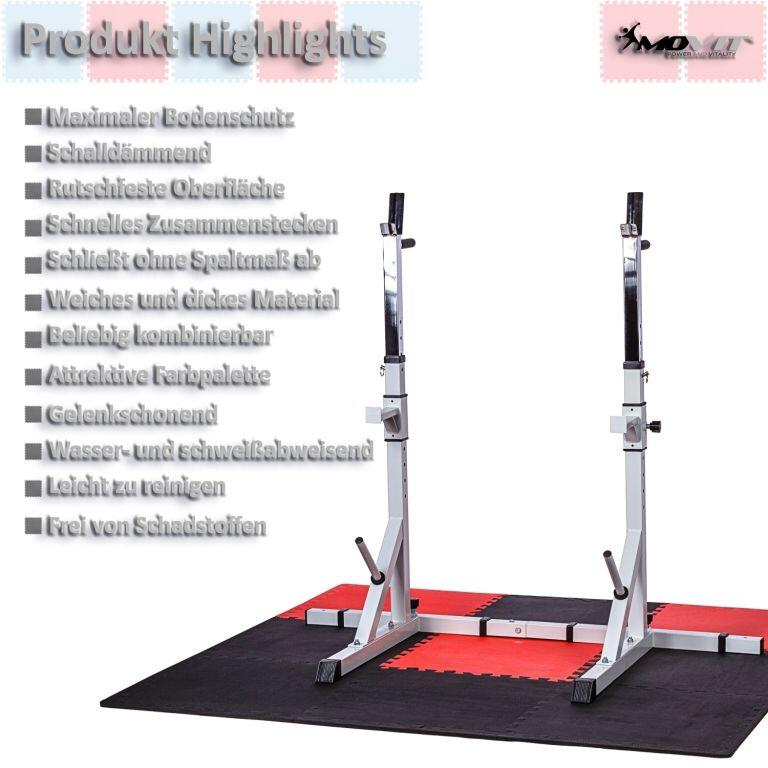 Set de 8 covorase de protectie, MOVIT®, 3m², negru