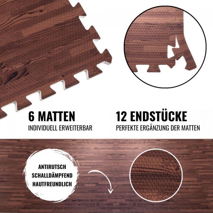 Conjunto de tapete de proteção com 6 peças + peças finais 2/7