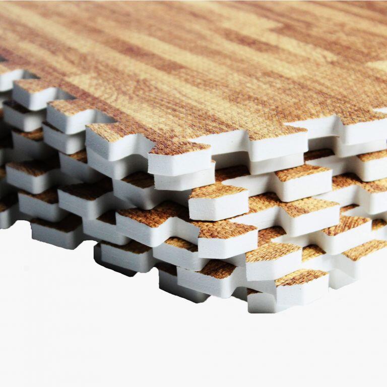 Saltea tip puzzel 8 buc, Lemn Deschis