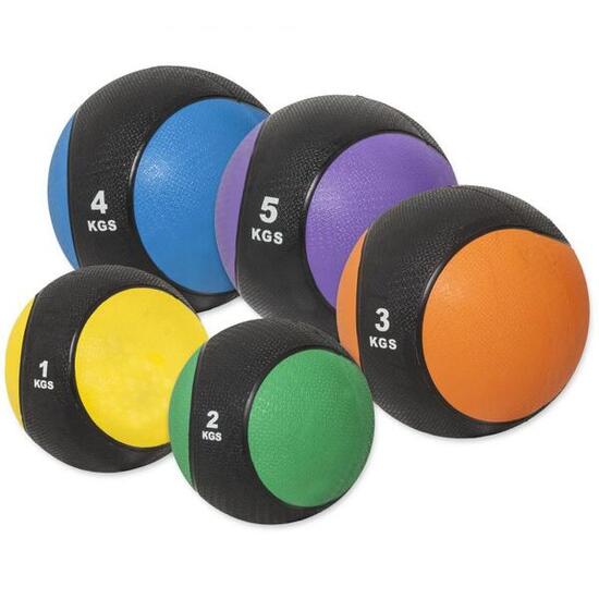 Lot de 5 Médecine balls - 1 KG, 2 KG, 3 KG, 4 KG, 5 KG