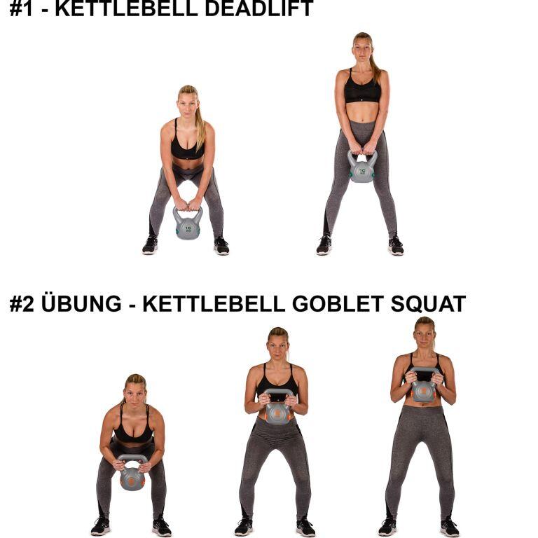 Kettlebell profesional, MOVIT®, 4 kg, fonta, galben
