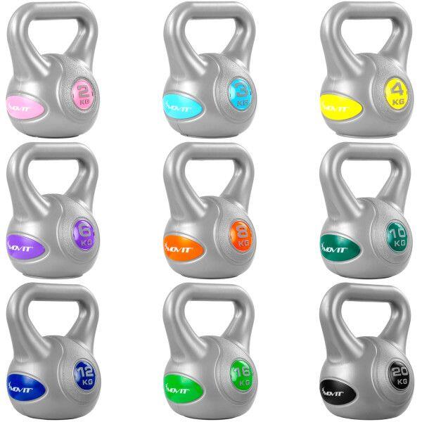 Kettlebell, MOVIT®, STYLISH, 10kg, albastru petrol