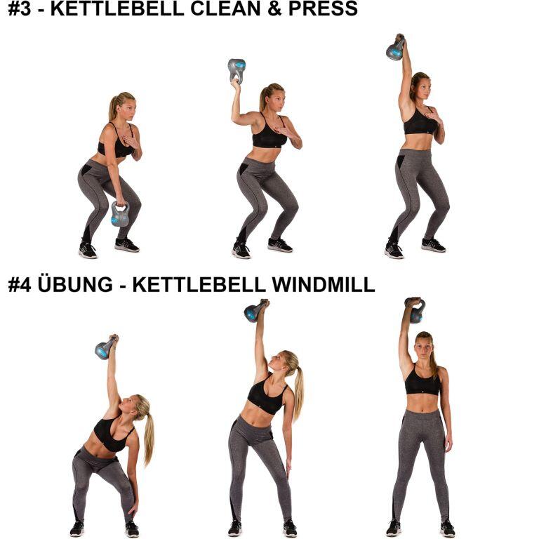 Kettlebell PRO -  2 - 24 kg, Kugelhantel aus Gusseisen mit Neoprenbeschichtung 5/7